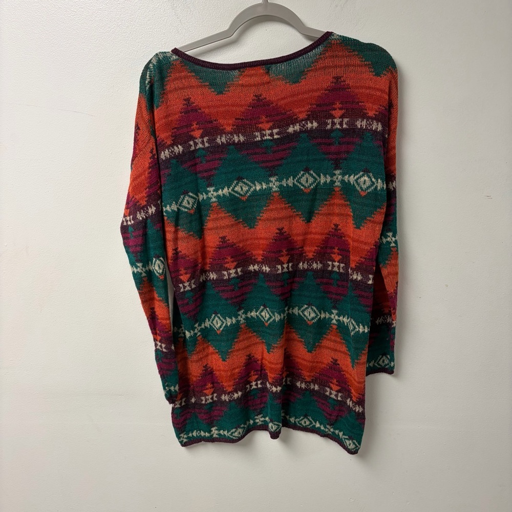 Denim & Supply by Ralph Lauren Geometric Native Aztec Long Sleeve Top Medium - Picture 5 of 5